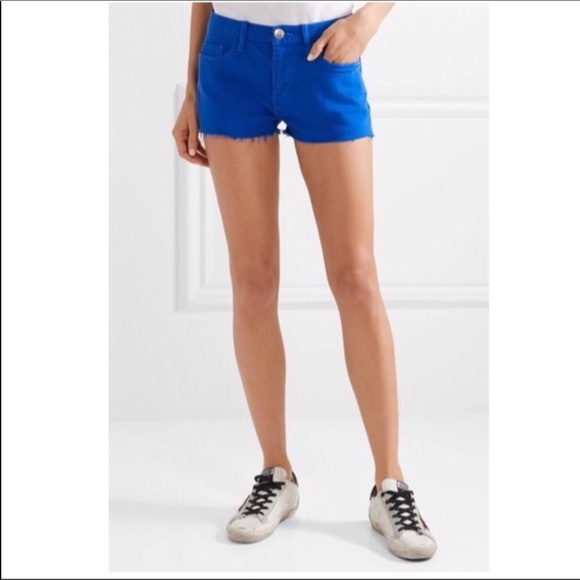 NWT Current/Elliott Boyfriend Short in Nautical Blue Size 24 - Picture 3 of 8